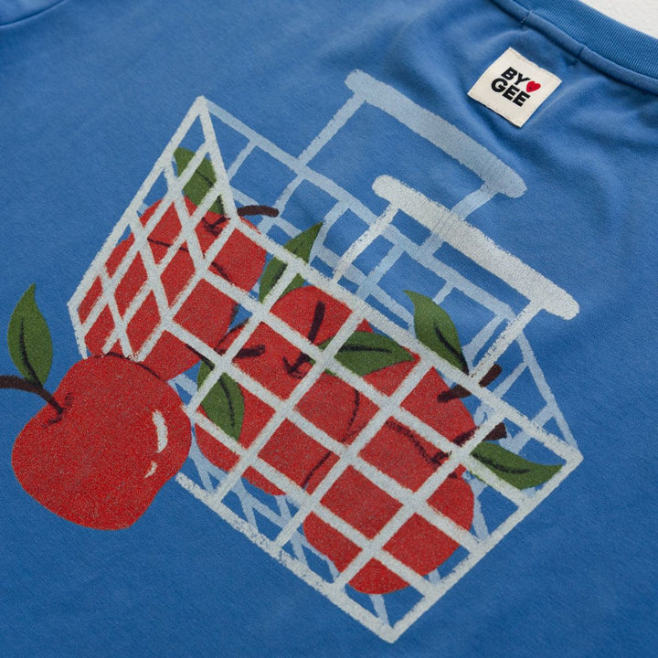 Apple Oversized Boxy Tee - Bluebird