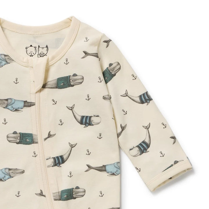 Zipsuit | Organic - Woolly Whales