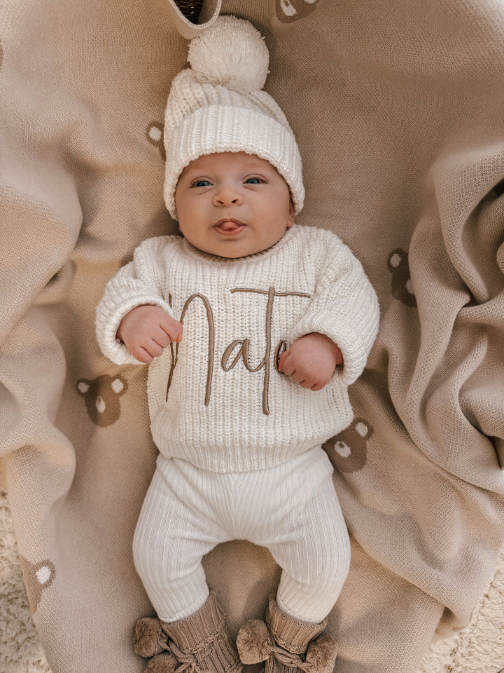 Knit Blanket | Teddy Brown