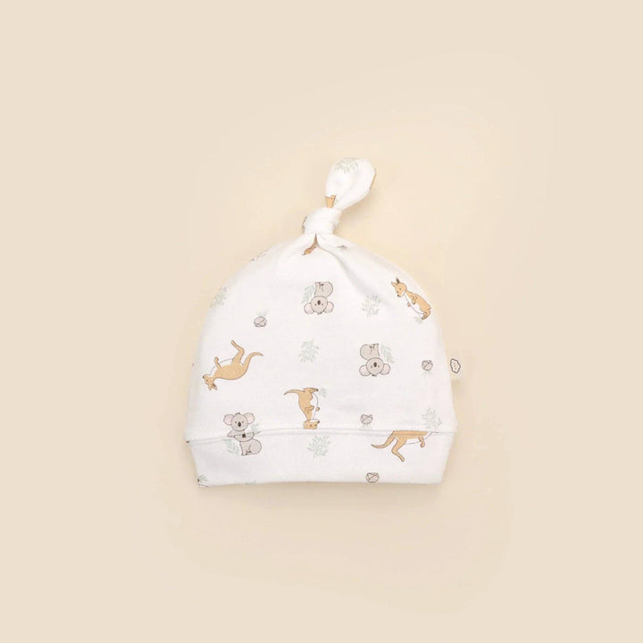 Organic Cotton Beanie - Kangaroo & Koala