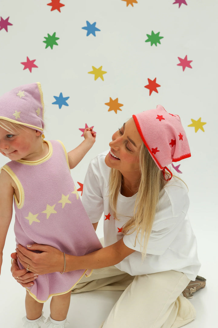 Stars Align Bandana | Pink + Red