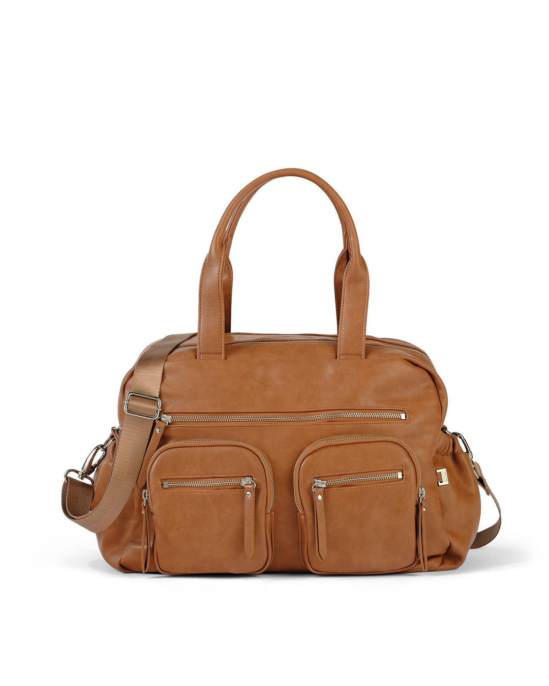 Carry All Nappy Bag - Tan Vegan Leather