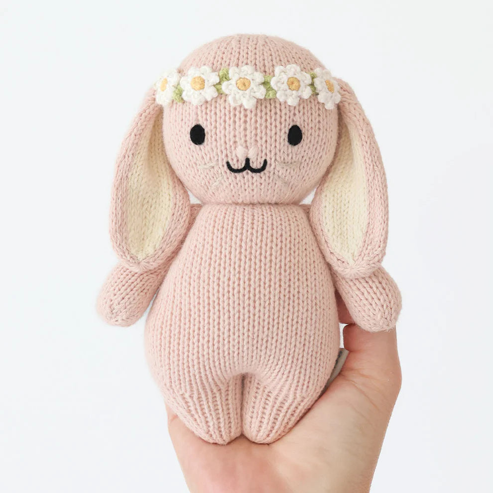 Plush | Baby Bunny (rose with ivory floral)