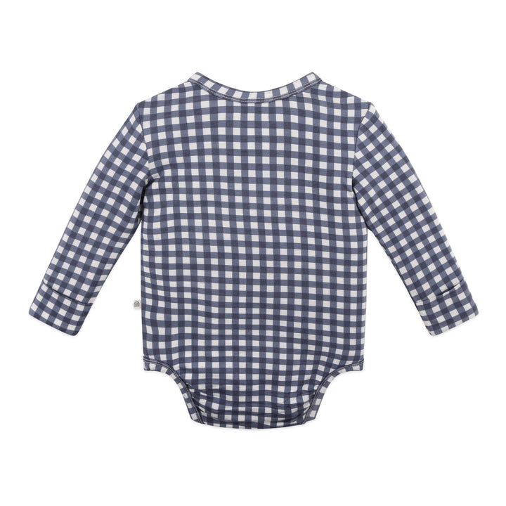 Bodysuit | Long Sleeve - Navy Gingham