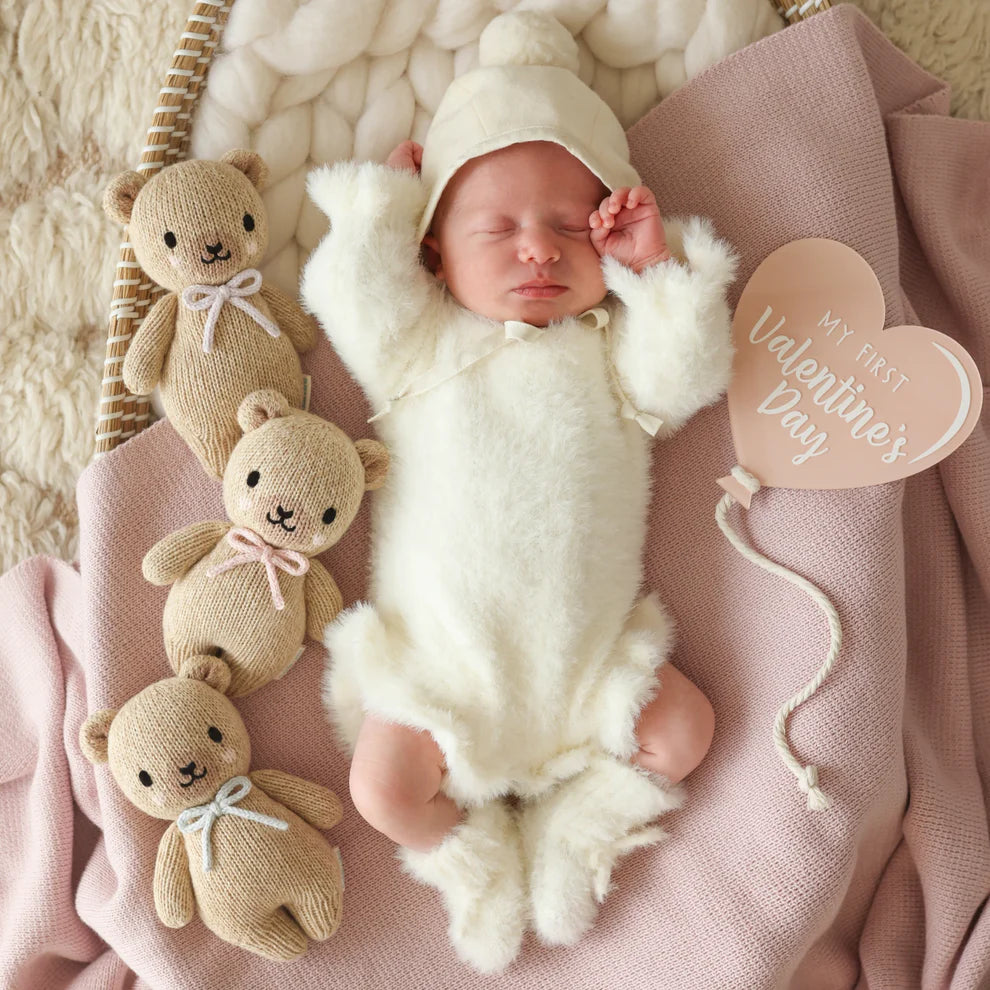 Plush | Baby Honey Bear (lavender bow)
