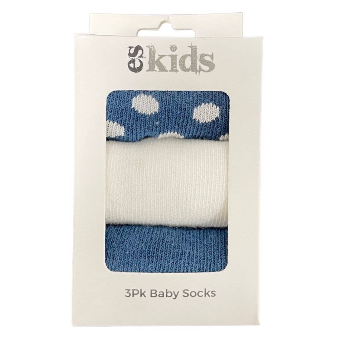 Baby Socks | 3Pk - Navy Spot
