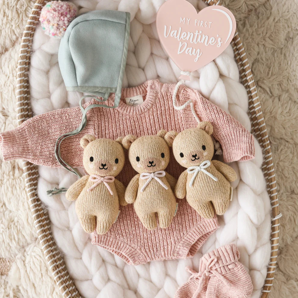 Plush | Baby Honey Bear (lavender bow)
