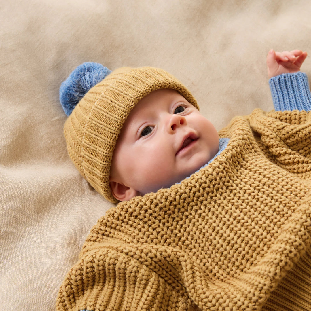 Beanie | Organic Knitted - Honey Drop