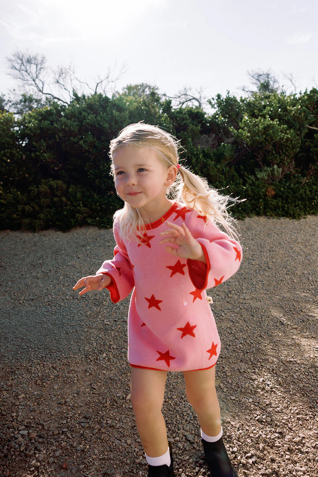 Dress | Lucky Stars - Pink + Red