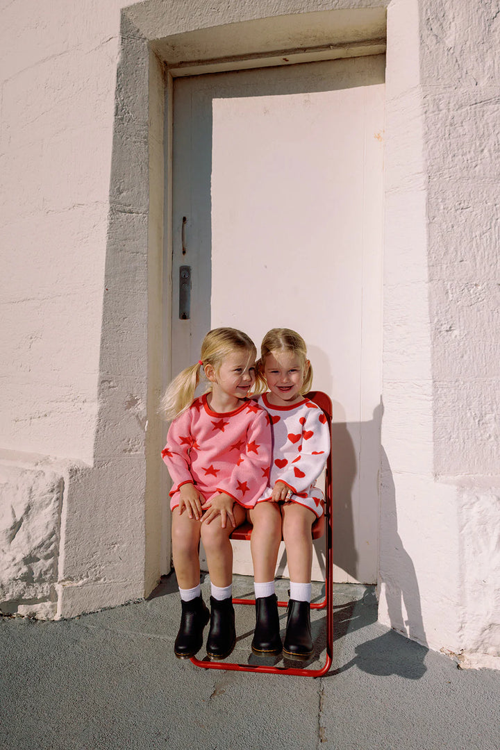 Dress | Lucky Stars - Pink + Red