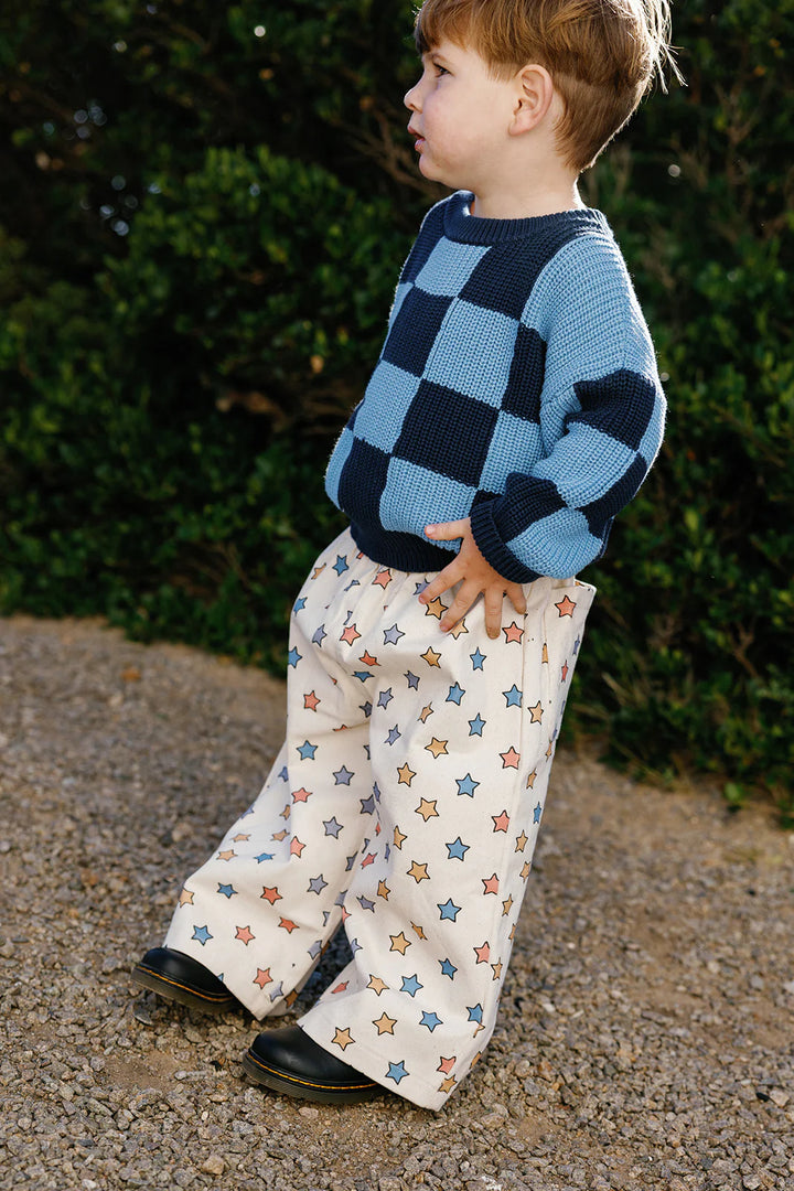Sunday Knit - Light Blue + Dark Blue