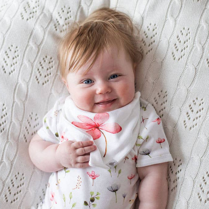 Bandana Bib - Twin Pack | Organic Cotton - Fleur