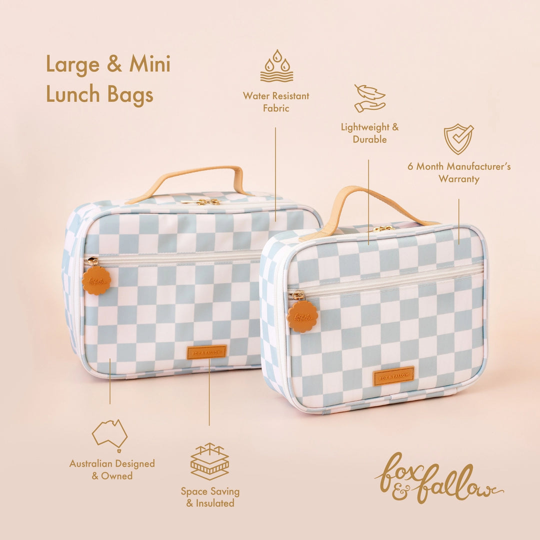 Mini Lunch Bag | Sage Check