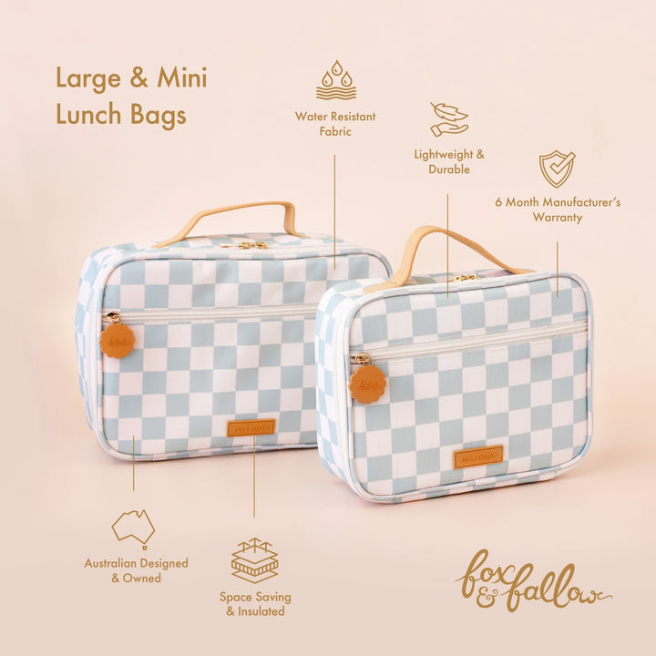 Mini Lunch Bag | Sage Check