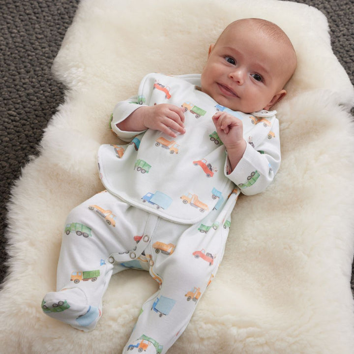 Muslin Bib Set of 2 - Trucking Along