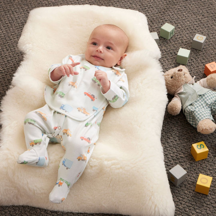 Muslin Bib Set of 2 - Trucking Along