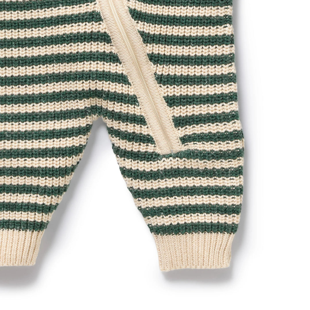 Growsuit | Organic Knitted - Clover Stripe