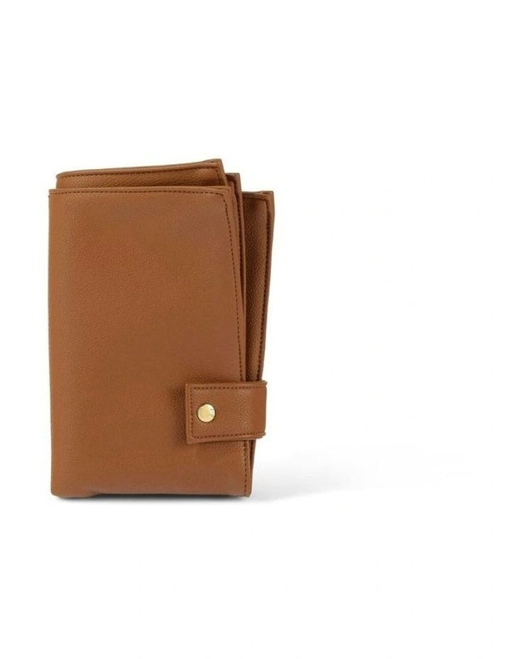 Nappy Changing Pouch - Chestnut Brown Vegan Leather