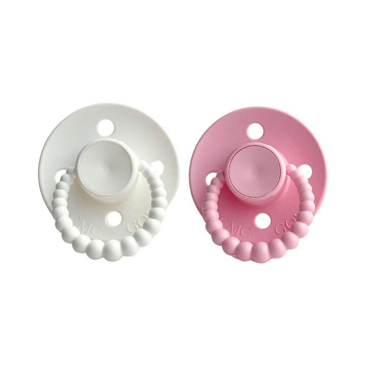 2pk Dummies | Bubble - White + Baby Pink