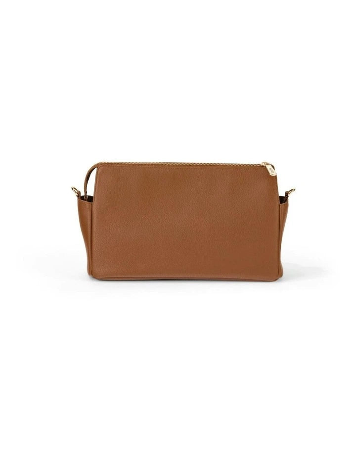 Pram Caddy | Multitasker -  Chestnut Brown Vegan Leather