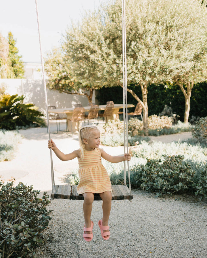 Wren Dress - Terry Stripe Yellow