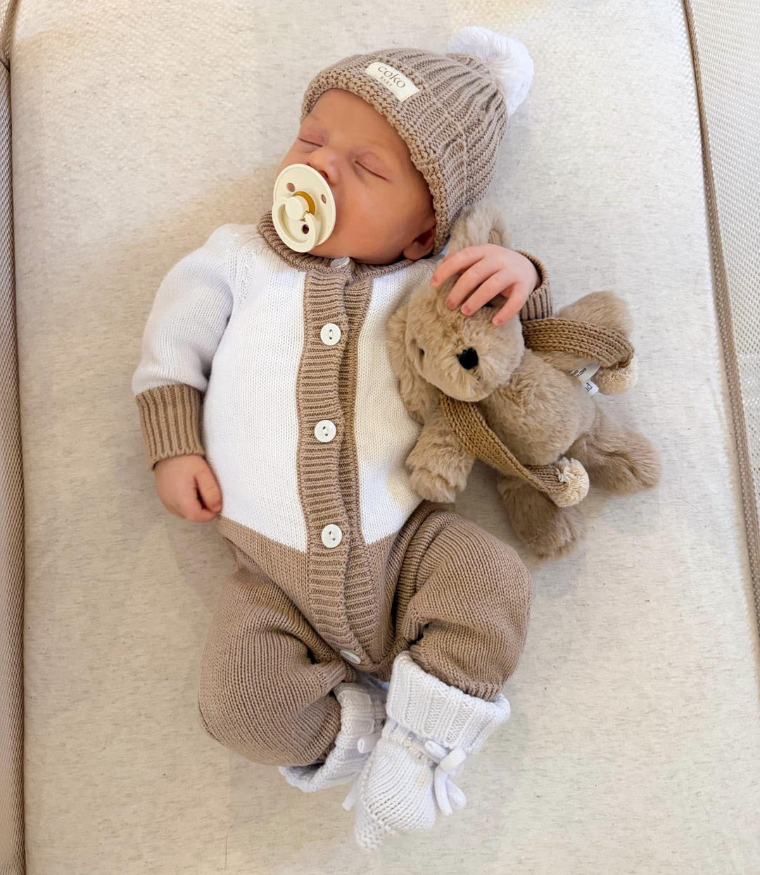 Onesie | Organic Knit - Milk & Mocha