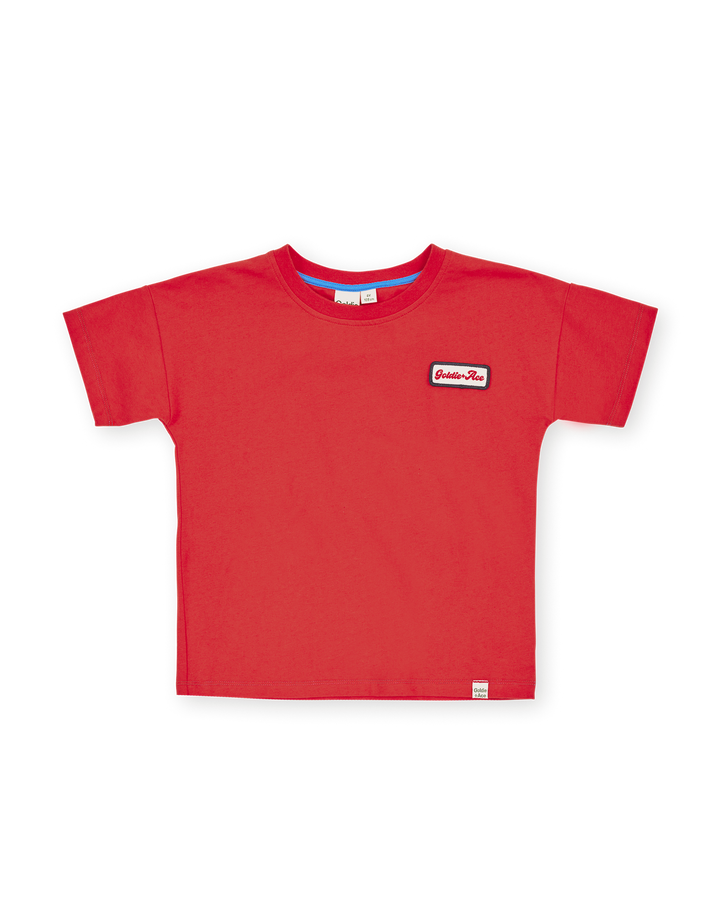 Contrast Stitch T-Shirt Red