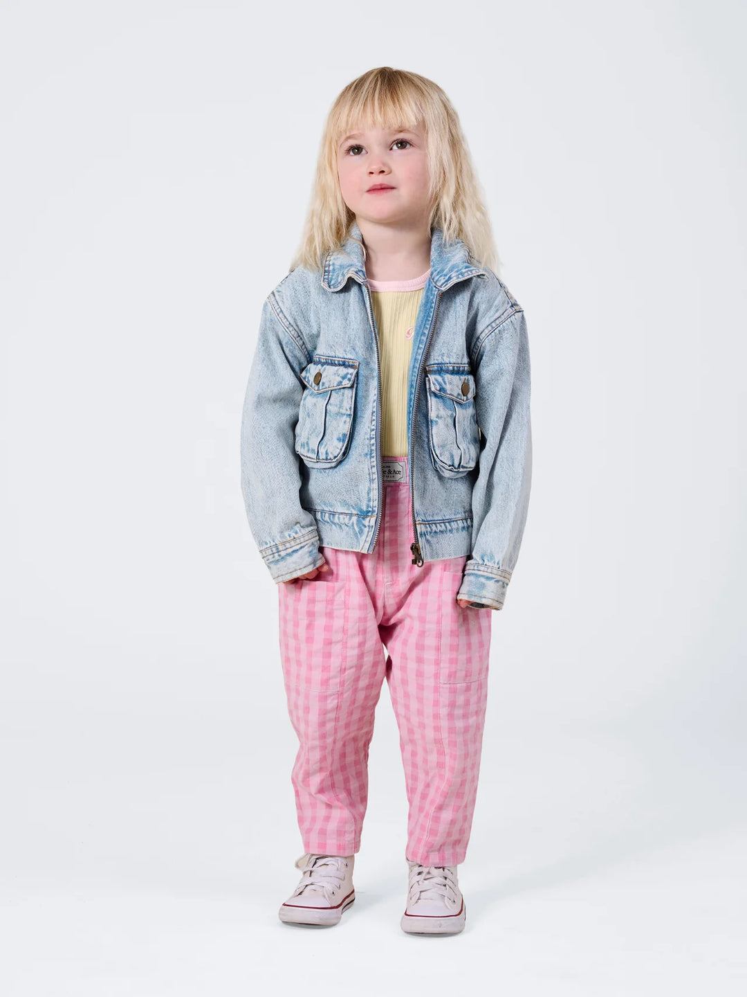 Lightweight Gingham Kit Pocket Pant - Pink