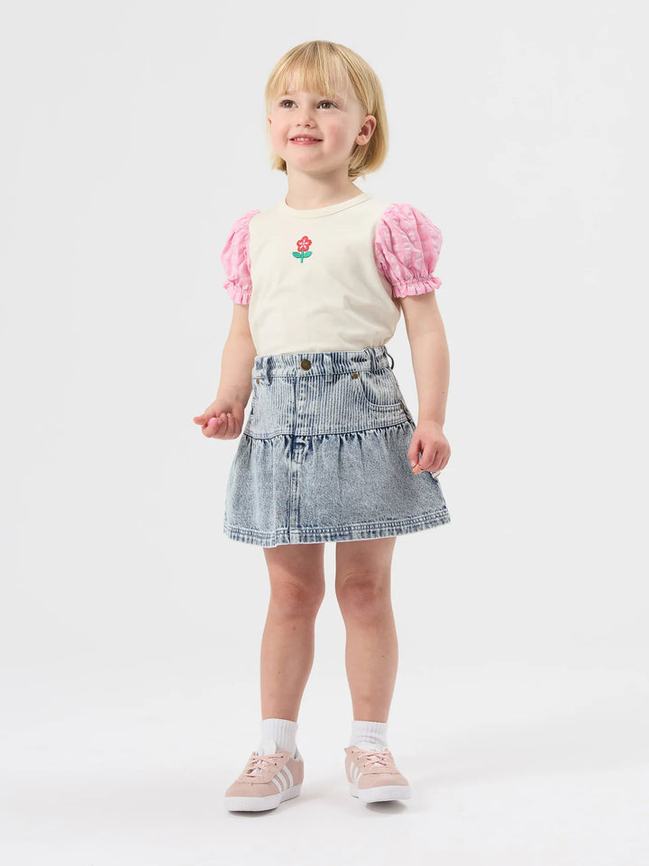 Gingham Puff Sleeve Top