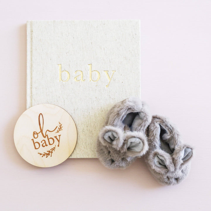 Booties | Plush Bunny - Grey