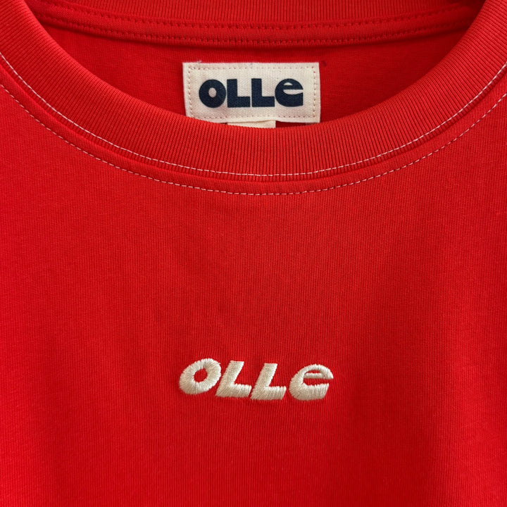 Contrast Stitch Ss Tee - Flame