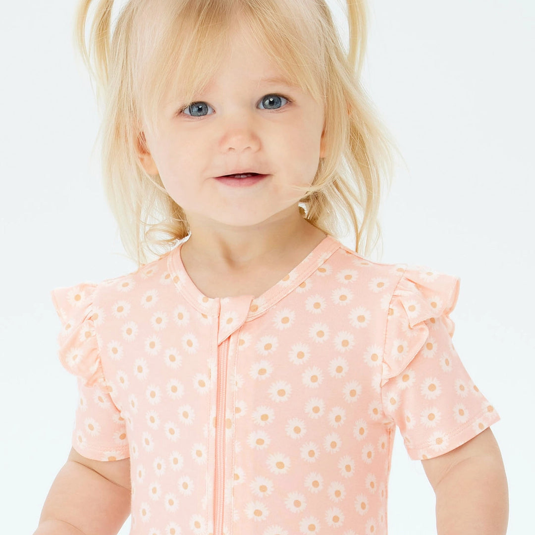 Onesie | Day or Night Short Sleeve with Frill - Daisy Charm