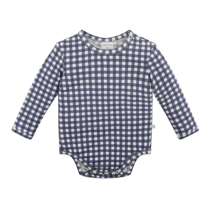 Bodysuit | Long Sleeve - Navy Gingham