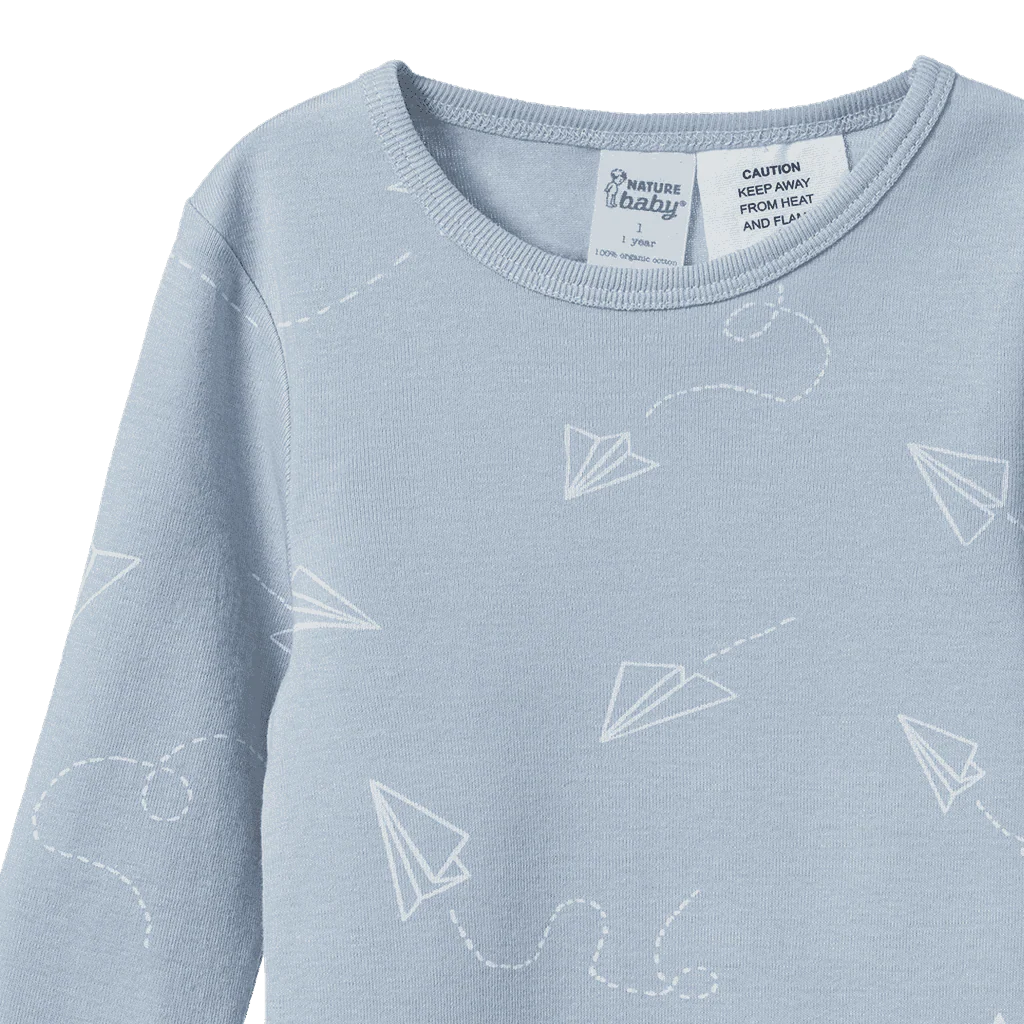 Long Sleeve Pyjama Set - Paper Planes