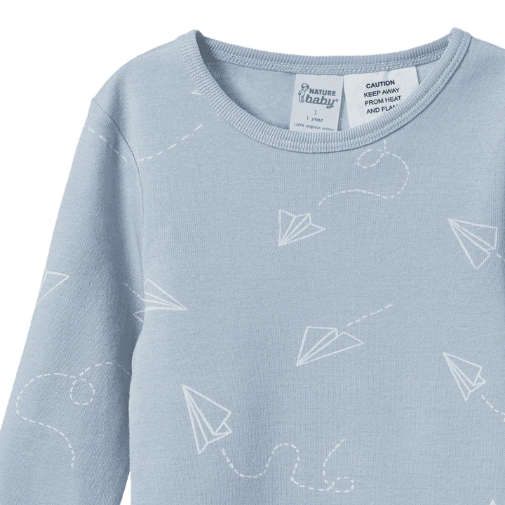 Long Sleeve Pyjama Set - Paper Planes