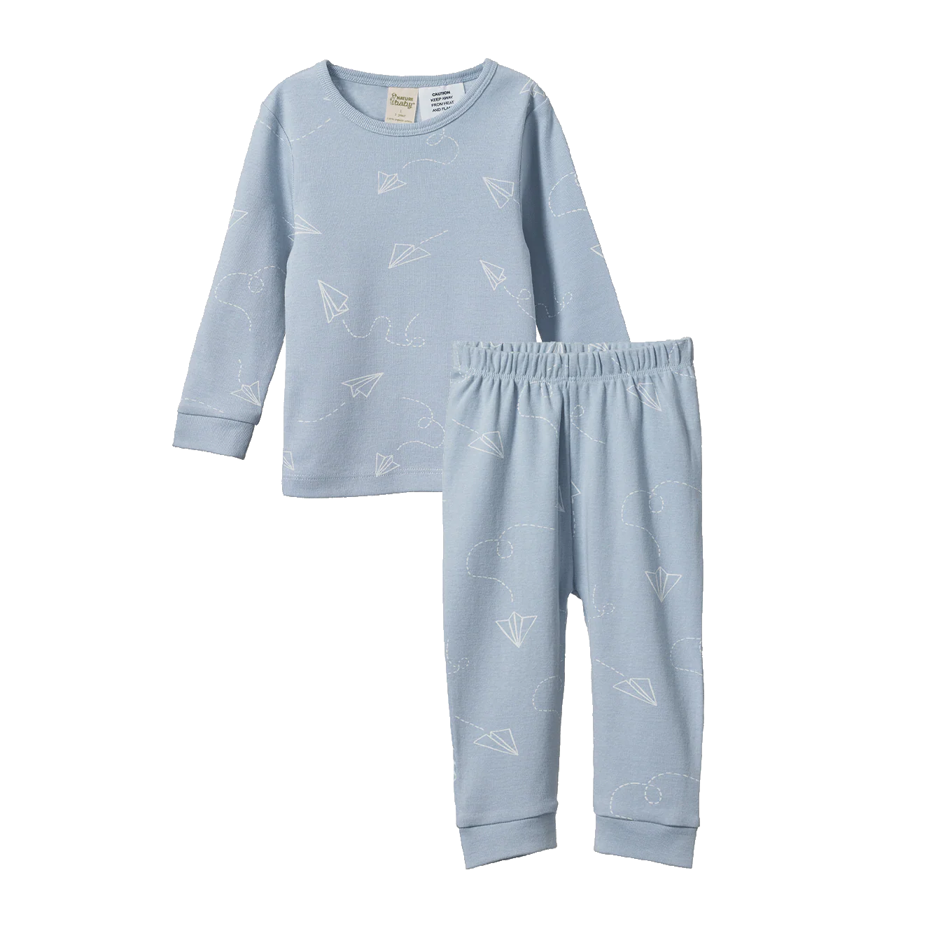 Long Sleeve Pyjama Set - Paper Planes – Fred Peanut Kids Boutique