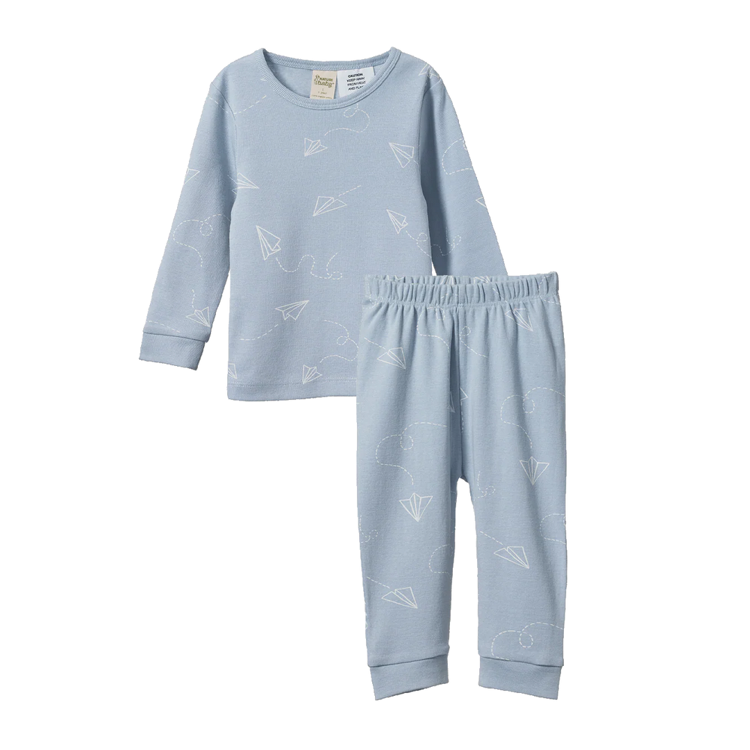 Long Sleeve Pyjama Set - Paper Planes