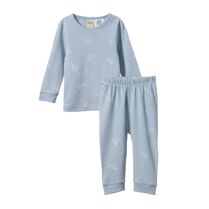 Long Sleeve Pyjama Set - Paper Planes