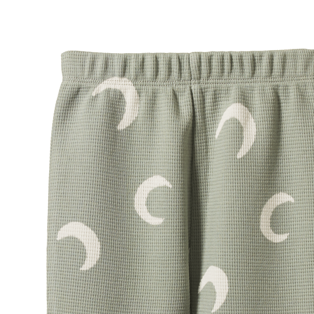 Long Sleeve Pyjama Set | Waffle - Crescent