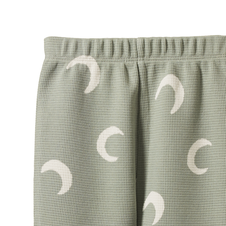 Long Sleeve Pyjama Set | Waffle - Crescent