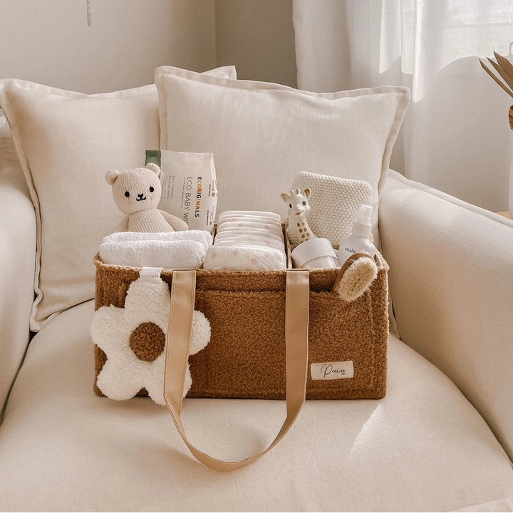 Nappy Caddy Organiser - Teddy Brown