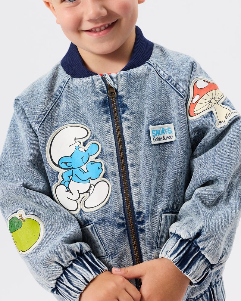 The Smurfs Badge Bomber Jacket