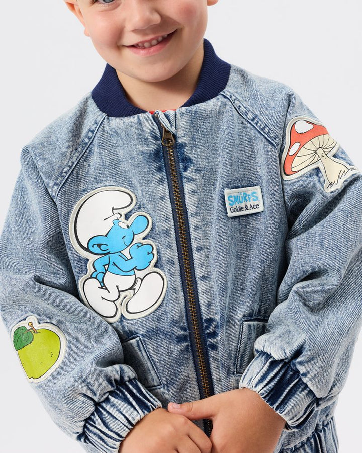 The Smurfs Badge Bomber Jacket