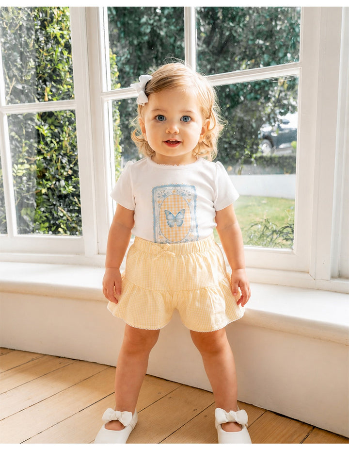 Libby Shorts - Yellow Check