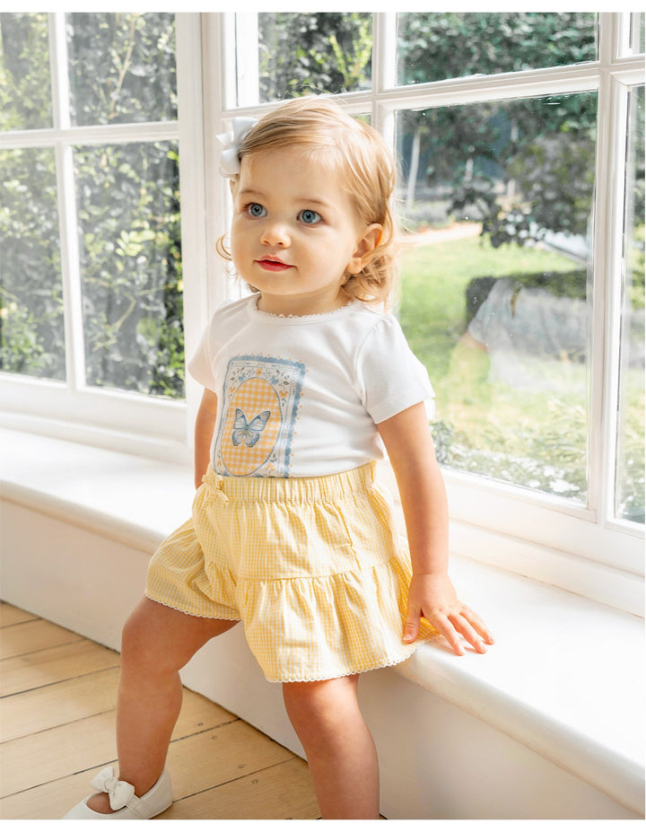 Libby Shorts - Yellow Check