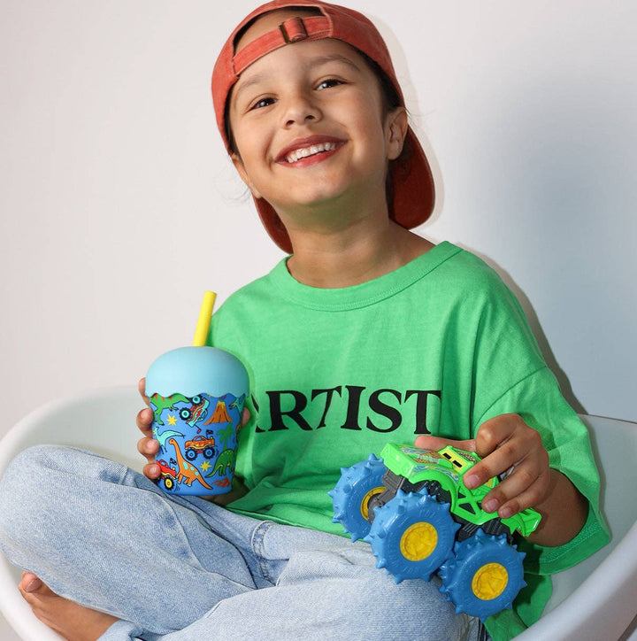 Dinotrucks Mini Smoothie Cup & Straw 200ml