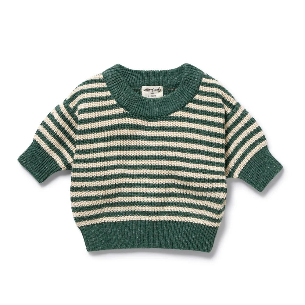 Jumper | Organic Knitted - Clover Stripe
