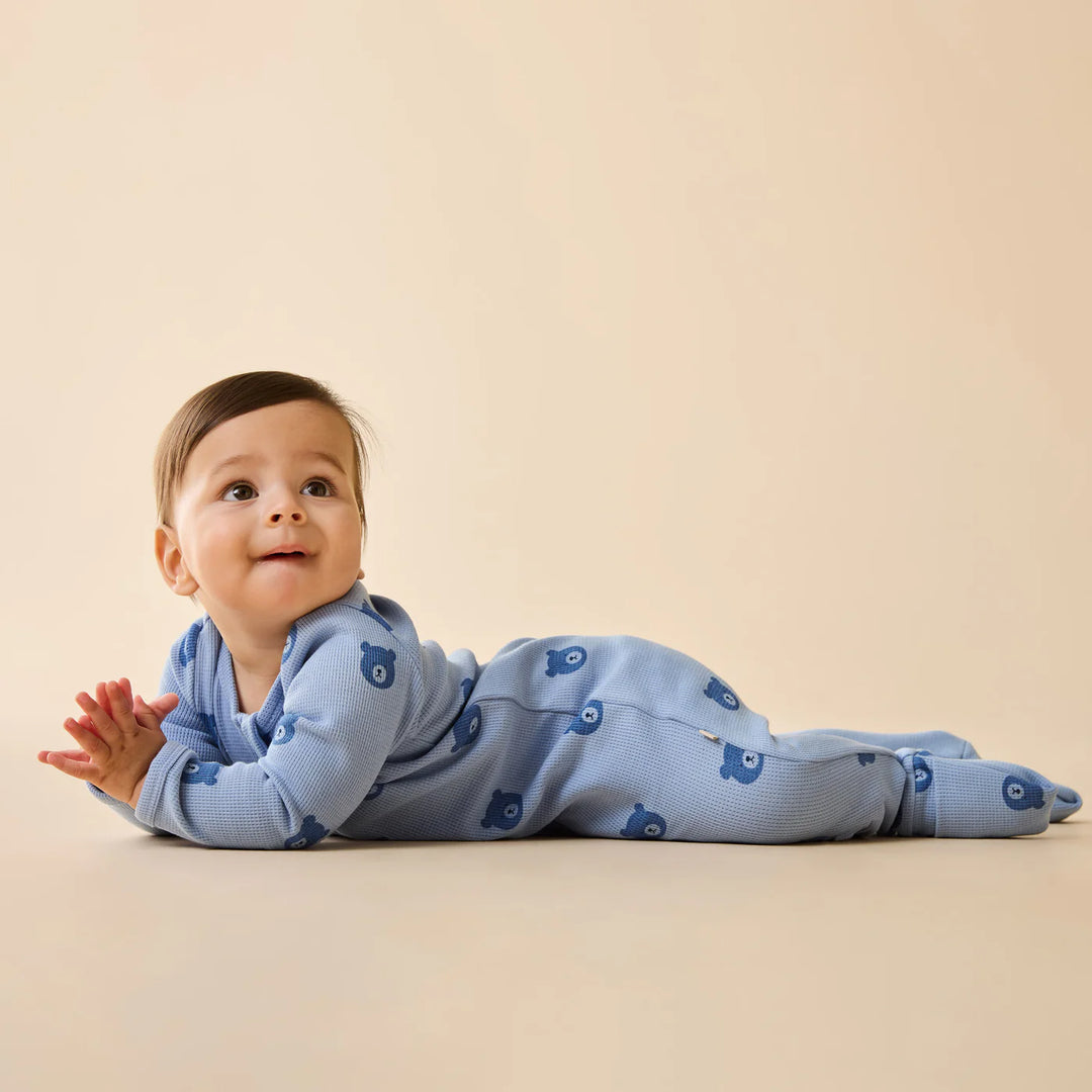 Zipsuit | Organic Waffle - Bear Hugs