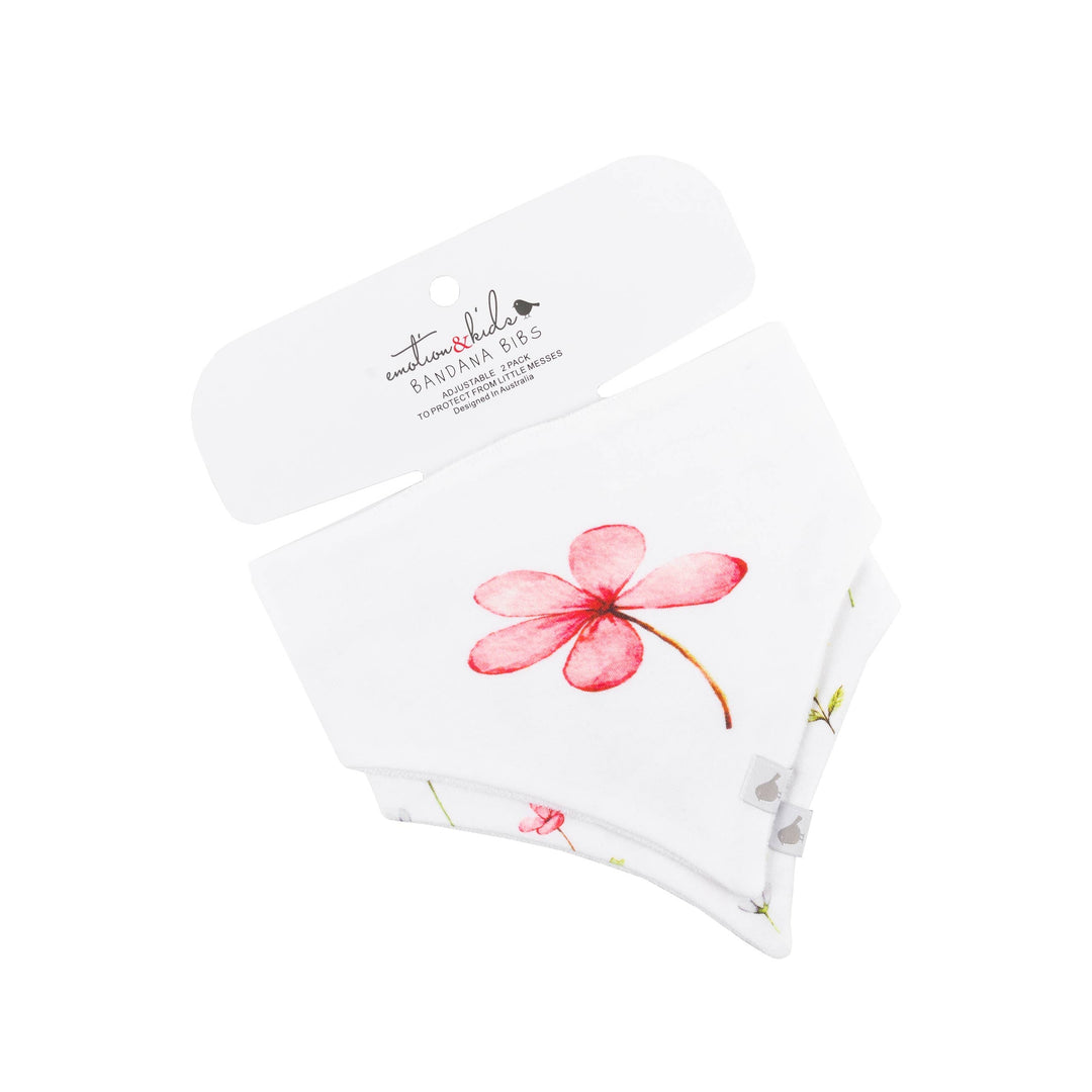 Bandana Bib - Twin Pack | Organic Cotton - Fleur