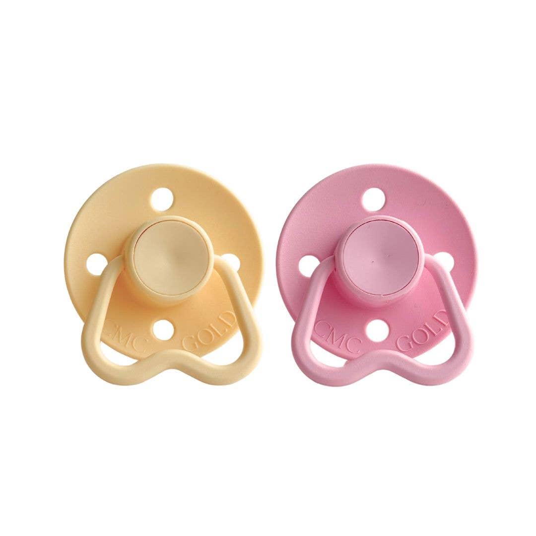 CMC 'Hold Me' Dummies Pale Yellow + Baby Pink